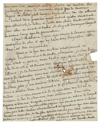 Lot #467 Marquis de Sade Autograph Letter Signed on Napoleon - Image 3