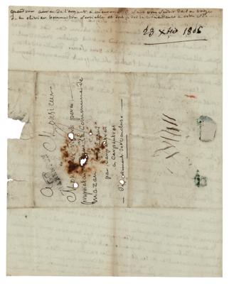 Lot #467 Marquis de Sade Autograph Letter Signed on Napoleon - Image 4