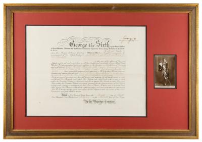 Lot #260 King George VI Document Signed
