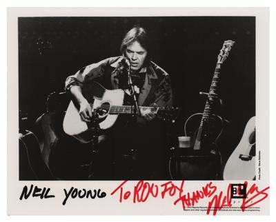 Lot #599 Neil Young Signed Photograph - Image 1