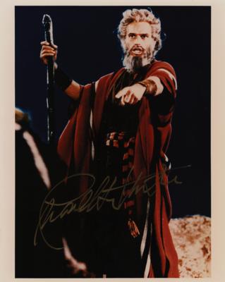 Lot #678 Charlton Heston (2) Signed Photographs as Moses from The Ten Commandments - Image 2