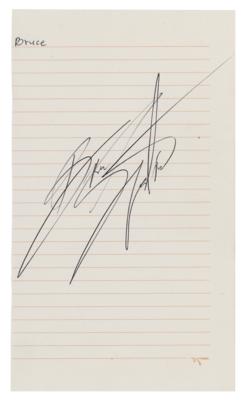 Lot #595 Bruce Springsteen Signature - Image 1