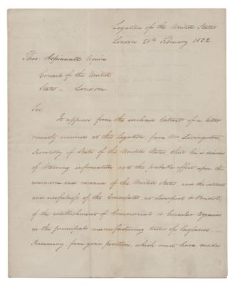 Lot #160 Martin Van Buren Letter Signed - Image 1