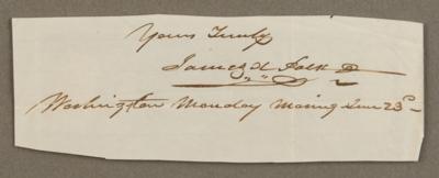 Lot #100 James K. Polk Signature - Image 2