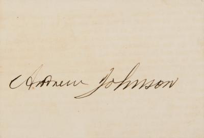 Lot #145 Andrew Johnson Signature - Image 2