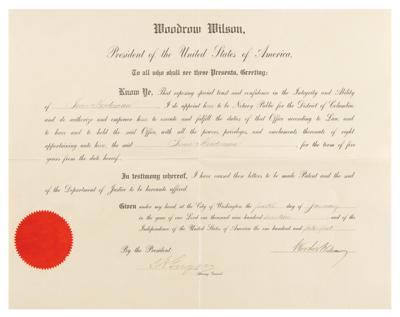 Lot #229 Woodrow Wilson Document Signed as President (1917) - Image 1