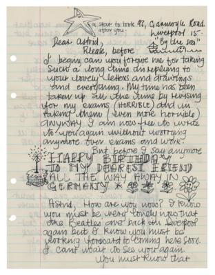 Lot #550 Beatles: Cynthia Lennon Letter to Astrid Kirchherr (1962)