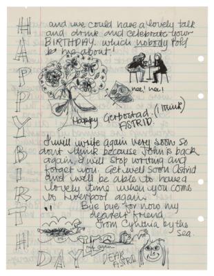 Lot #550 Beatles: Cynthia Lennon Letter to Astrid Kirchherr (1962) - Image 4