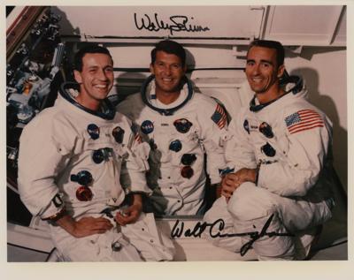 Lot #373 Apollo 7 (3) Signed Photographs