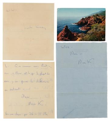 Lot #117 Jacqueline Kennedy Collection of Handwritten Letters and Meal Plans (1958) - Image 3