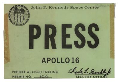 Lot #372 Apollo 16 (2) KSC Press Passes - Image 2