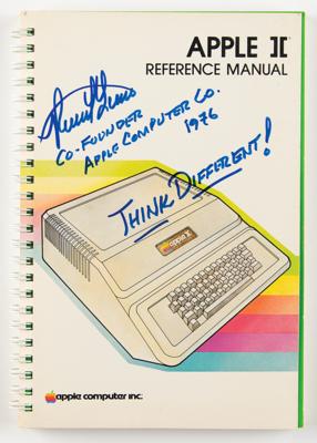 Lot #233 Apple: Ronald Wayne Signed Apple II Manual - Image 1