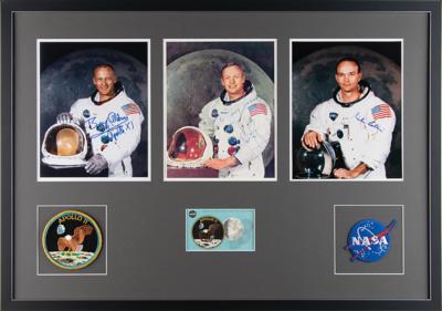 Lot #356 Apollo 11 (3) Signed Photographs - Image 1