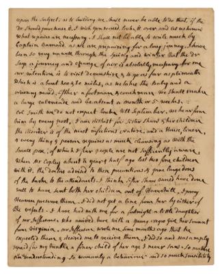 Lot #5 Abigail Adams Autograph Letter Signed on JQA, Jefferson, Sally Hemings, and England - Image 4