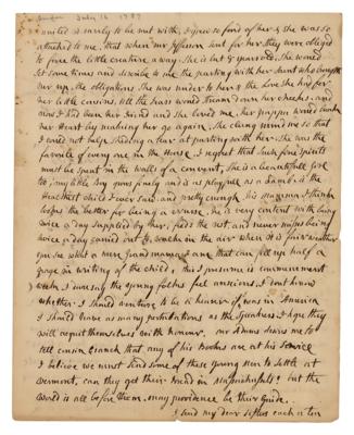 Lot #5 Abigail Adams Autograph Letter Signed on JQA, Jefferson, Sally Hemings, and England - Image 5