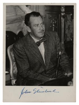 Lot #470 John Steinbeck Signed Photograph