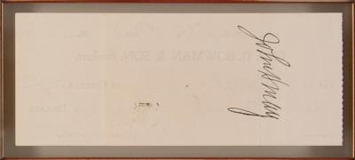 Lot #222 Pat Garrett Signed Check (1900) - Image 2
