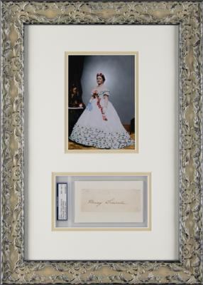 Lot #104 Mary Todd Lincoln Signature - PSA NM-MT 8 - Image 1