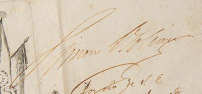 Lot #168 Simon Bolivar Document Signed as President of Peru (1825) - Image 3