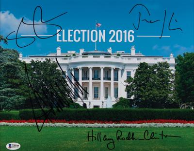 Lot #126 Donald Trump and Hillary Clinton Signed Photograph - Image 1
