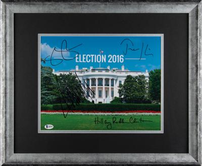Lot #126 Donald Trump and Hillary Clinton Signed Photograph - Image 2