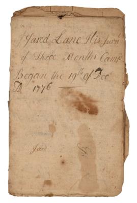 Lot #84 Revolutionary War Journal of Jared Lane