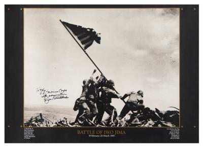 Lot #312 Iwo Jima: Joe Rosenthal Signed Poster