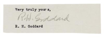 Lot #213 Robert H. Goddard Signature