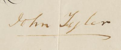 Lot #97 John Tyler Document Signed as President (1844) - Image 2