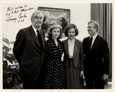 Lot #133 Jimmy Carter Signed Photograph as President to Pat Moynihan - Image 1