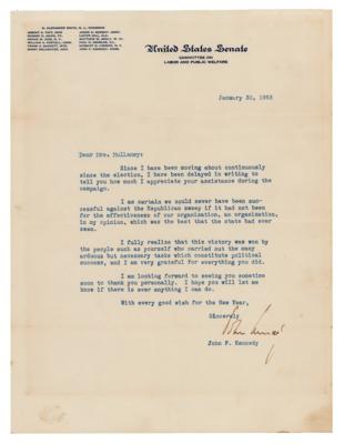 Lot #121 John F. Kennedy Typed Letter Signed as