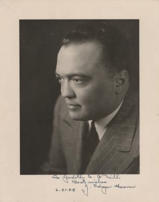 Lot #252 J. Edgar Hoover Signed Photograph