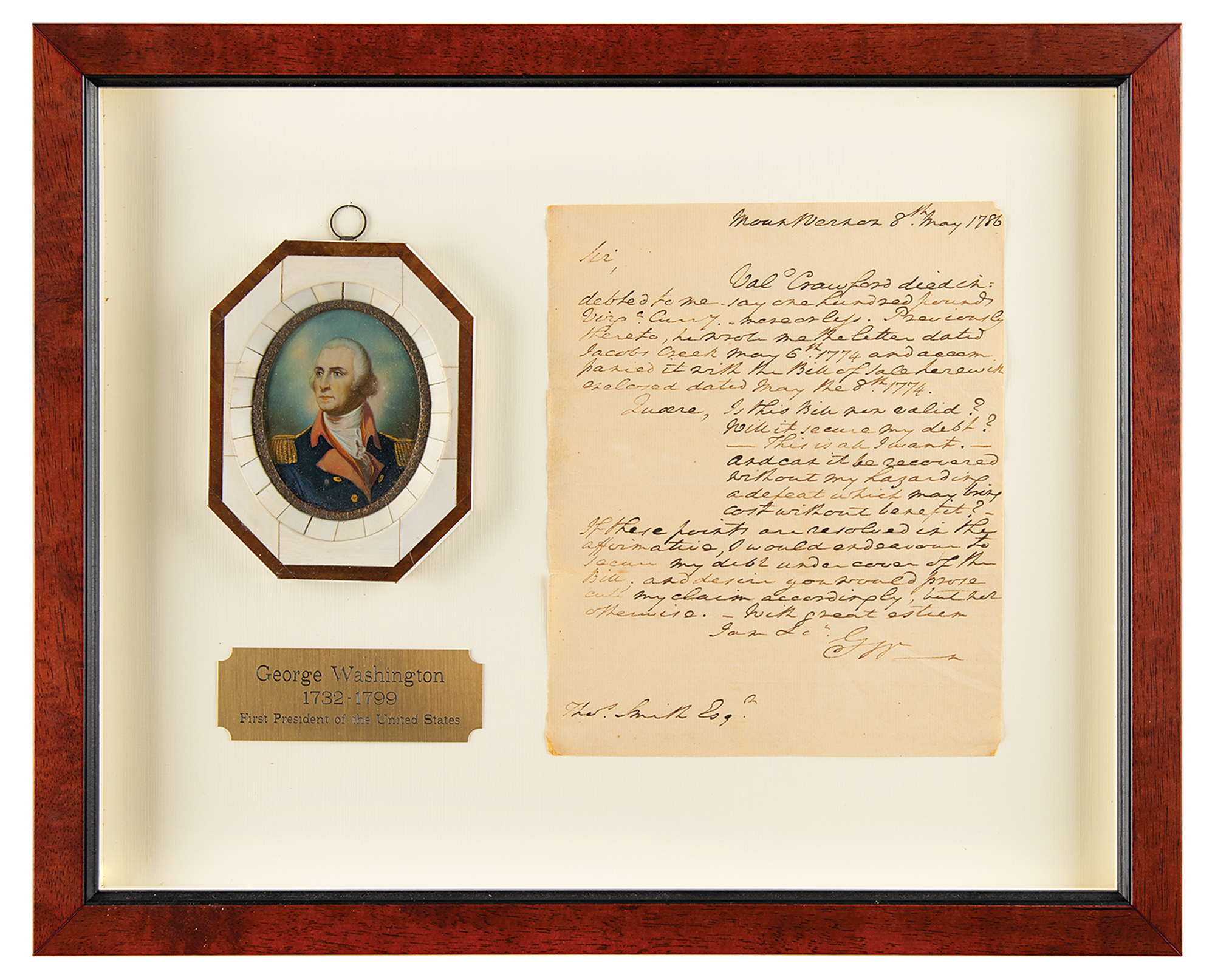 George Washington Handwritten Letter from Presidency for Sale