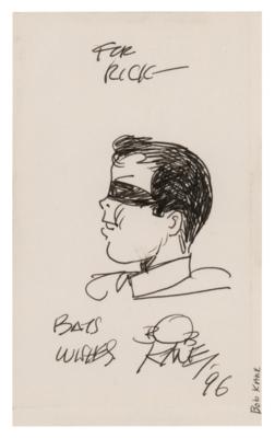 Lot #450 Bob Kane Signed Sketch