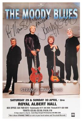 Lot #574 Moody Blues Signed Concert Poster - Image 1