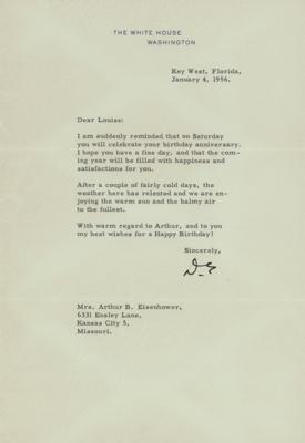 Lot #138 Dwight D. Eisenhower Typed Letter Signed