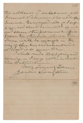 Lot #306 James Longstreet Autograph Letter Signed on Bull Run Reunion - Image 2