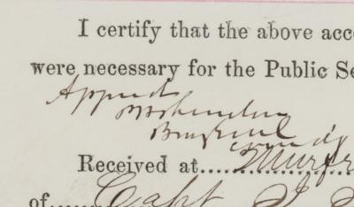 Lot #340 Philip H. Sheridan Civil War-Dated Document Signed - Image 2