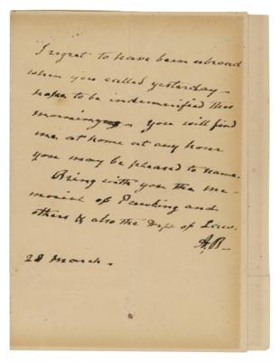 Lot #87 Aaron Burr Autograph Letter Signed