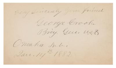 Lot #325 George Crook Signature
