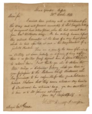 Lot #96 William Henry Harrison Letter Signed on Prisoner Release - Image 1