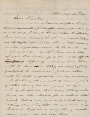 Lot #300 Richard S. Ewell Scarce Civil War-Dated Autograph Letter Signed
