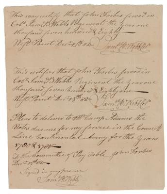 Lot #86 Samuel B. Webb Document Signed - Image 1