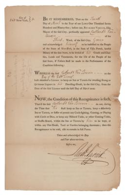 Lot #85 Richard Varick Document Signed - Image 1