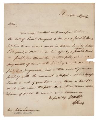 Lot #53 Aaron Burr Autograph Letter Signed