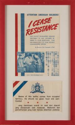 Lot #345 World War II: Pacific Theater Surrender Leaflets - Image 1
