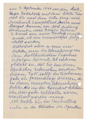 Lot #197 Otto Frank Letter Signed on Anne Frank and German Concentration Camps - Image 2