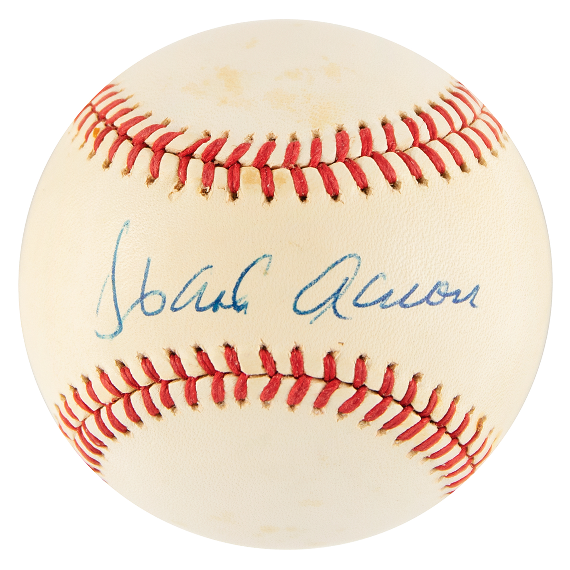At Auction: Hank Aaron Autographed Baseball