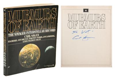 Lot #285 Carl Sagan Signed Book - Murmurs of Earth
