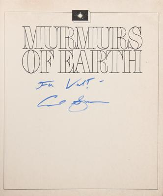 Lot #285 Carl Sagan Signed Book - Murmurs of Earth - Image 2